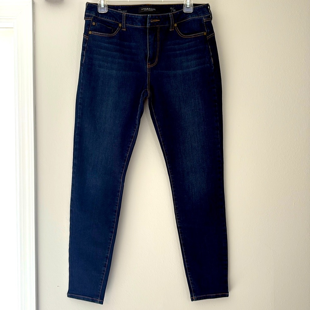 Liverpool dark wash skinny jeans